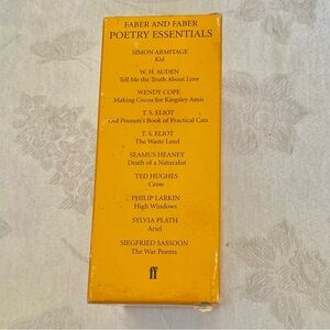 Faber and Faber Poetry Essentials Box Set of 10 Soft cover books. Preowned